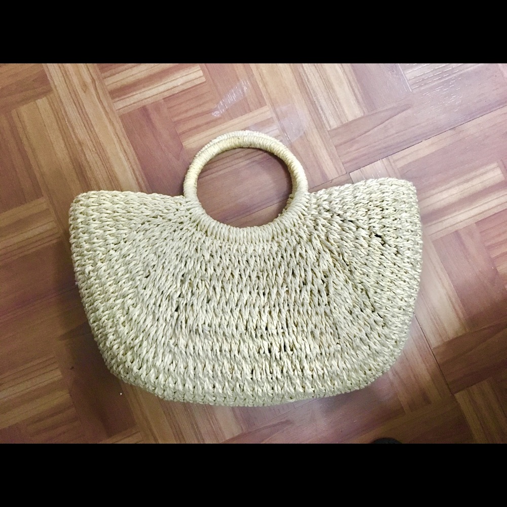 Strawbag woman fashion tote